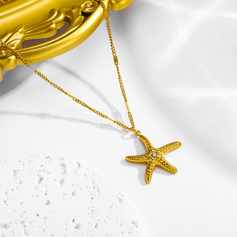 Star Pendant Necklace And Earring
