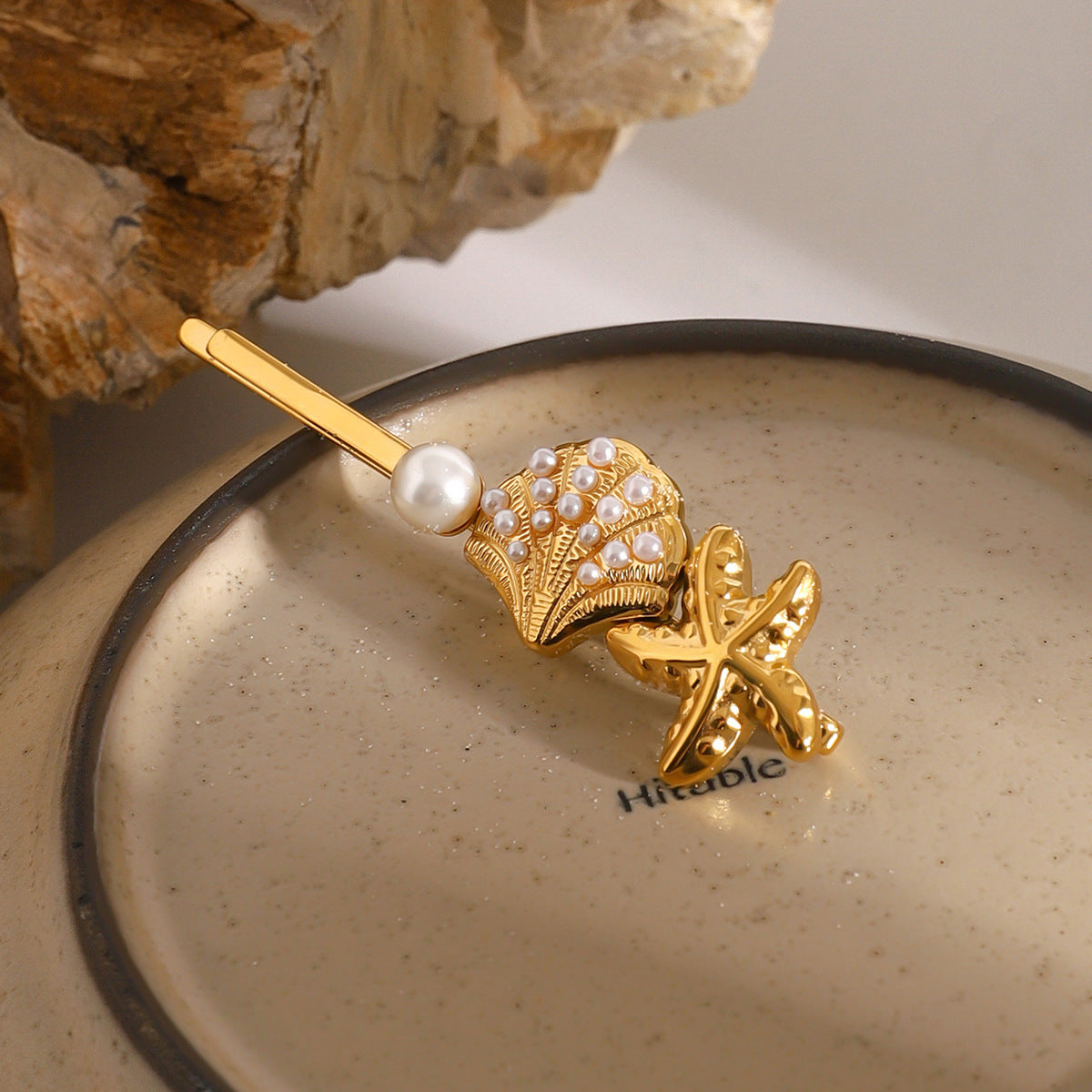 Pearl Shell Star Hair Clip