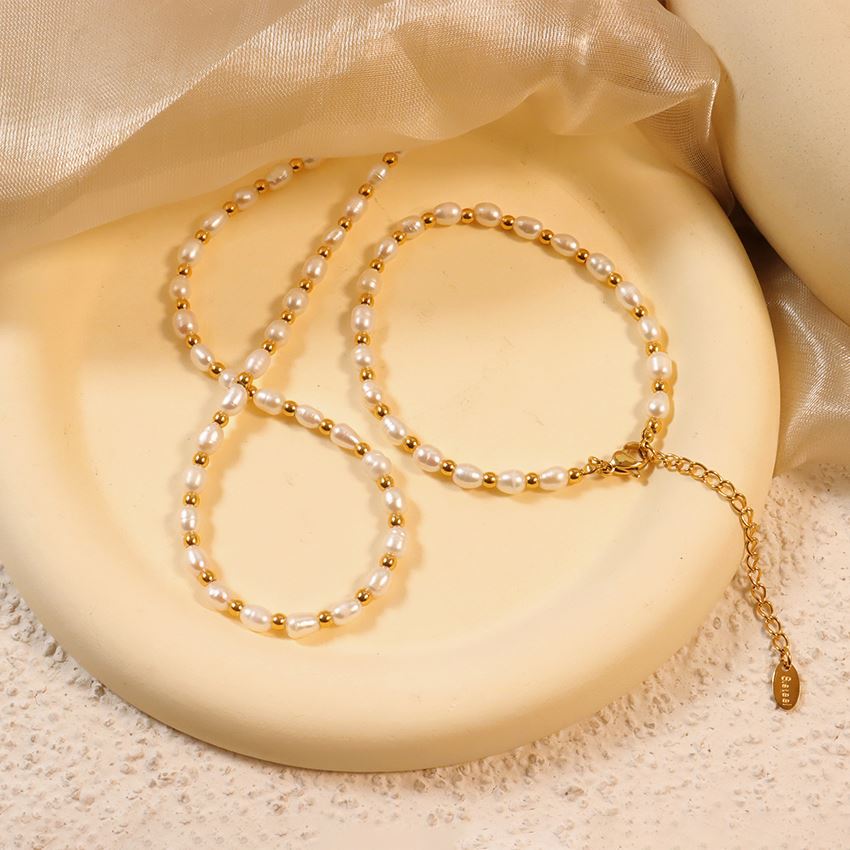 Fresh Water Oval Pearl Set