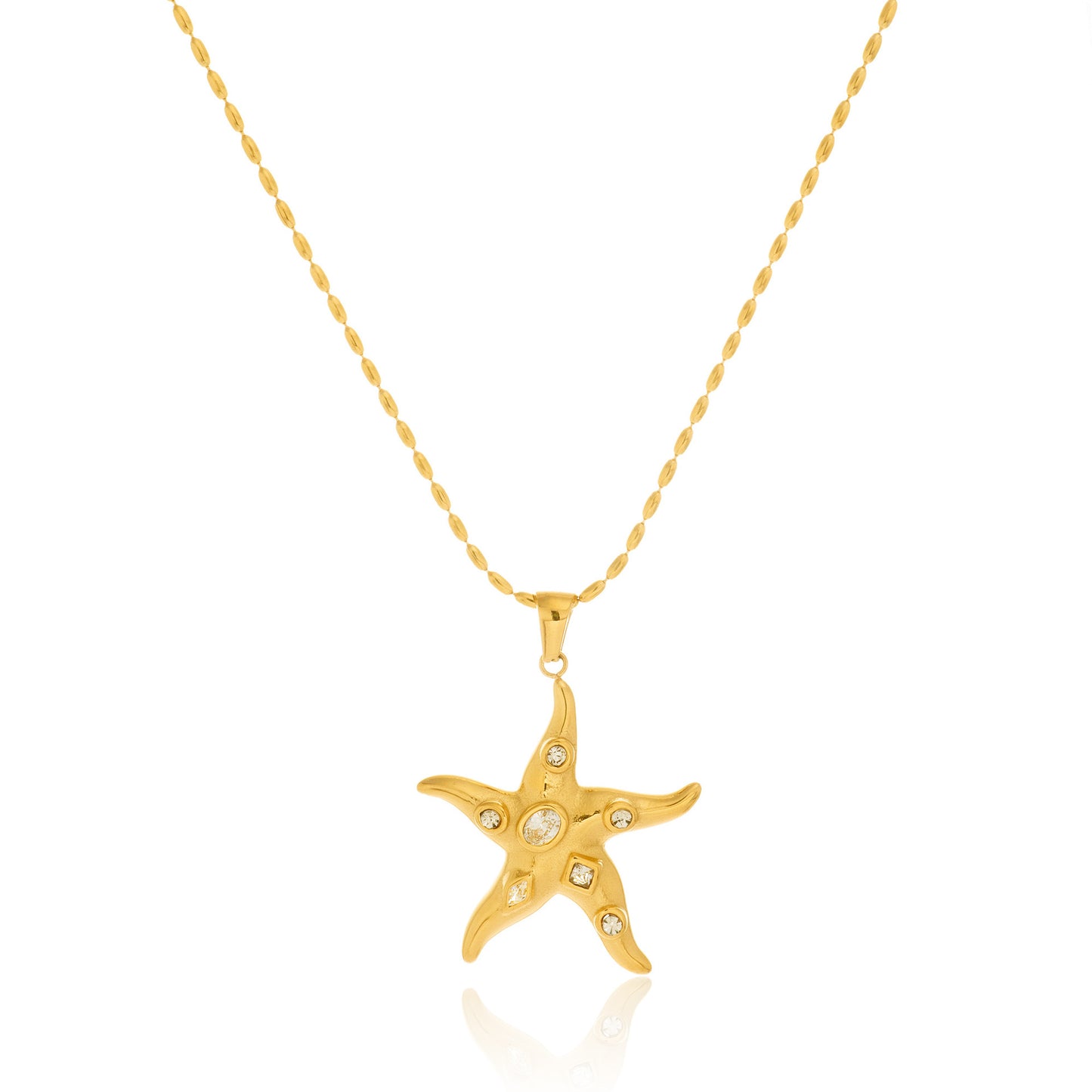 Star Pendant Necklace And Earring