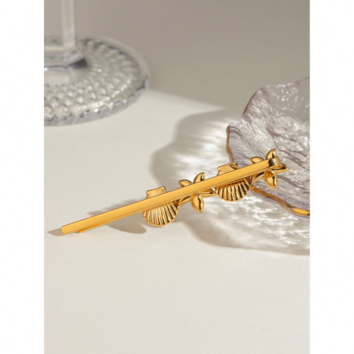 Two Starfish Two Shells One Pin Hair Clip