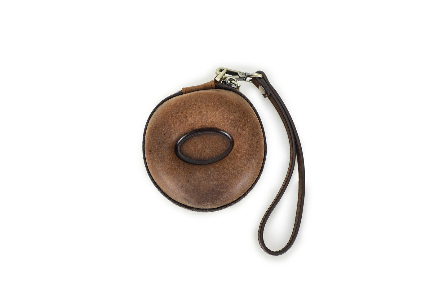 Handmade Crazy Horse Leather Donut Watch Case