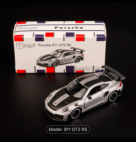 Porsche 911 GT2 RS Model Car, 1:43 Scale, Titanium Alloy, Collectible Die-Cast, Opening Doors, Toy for Children, Birthday Gift, Car Enthusiast Collectible