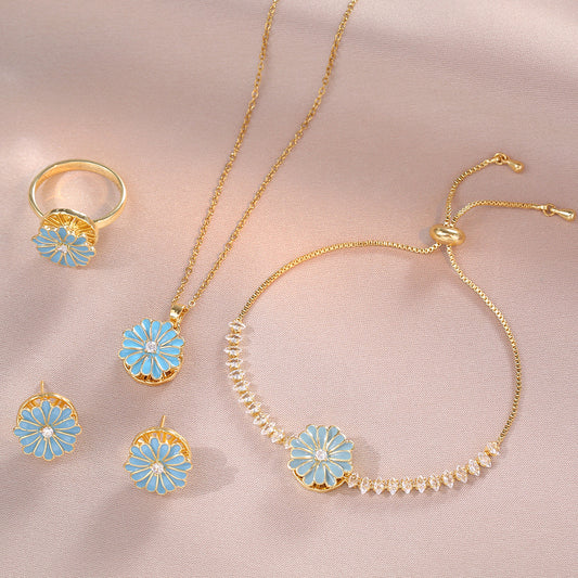 Blue Flower Set 4pcs