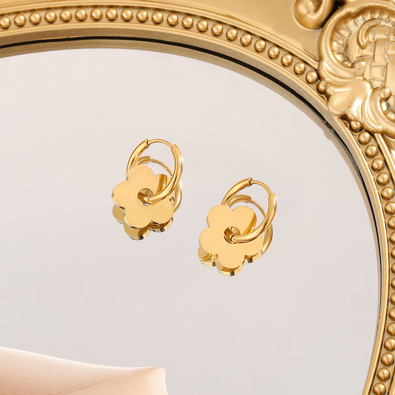 Elegant Paper Clip Flower Jewelry Set