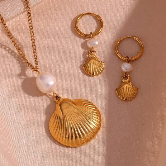 Shell Design Jewelry Set