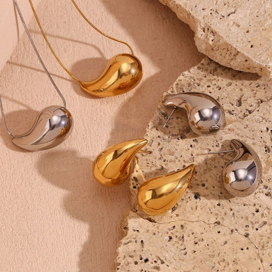 Latest Stylish Hollow Water Drop Stainless Steel Shell Set