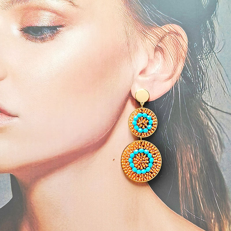 Round Orange Turquoise