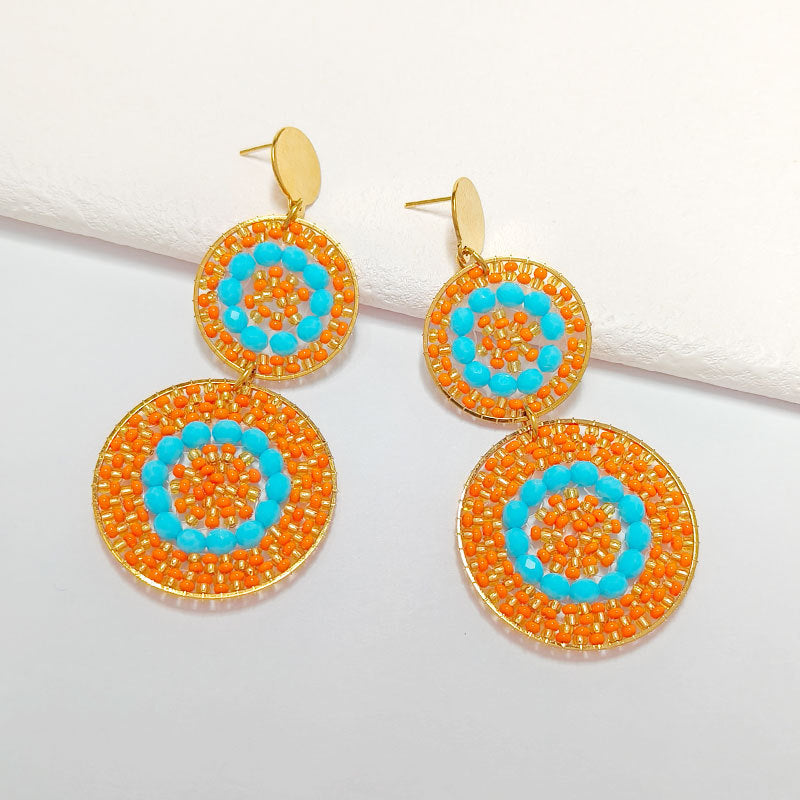 Round Orange Turquoise