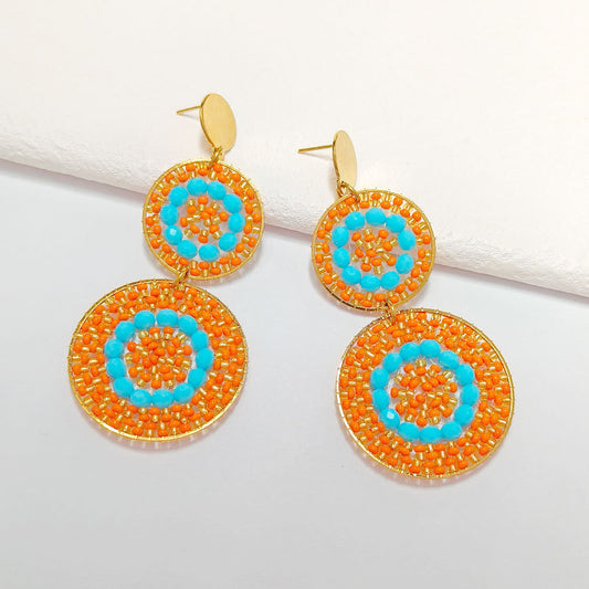 Round Orange Turquoise